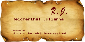 Reichenthal Julianna névjegykártya